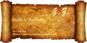 Győri Zoltán névjegykártya